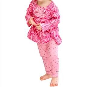 NEW PETE + LUCY girls moroccan pant set in pink